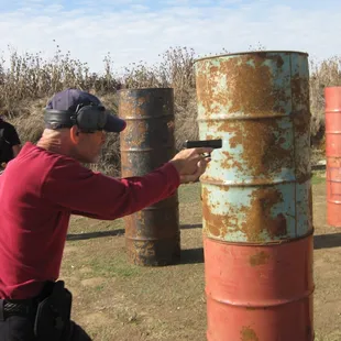 Student at Galt outdoor Range