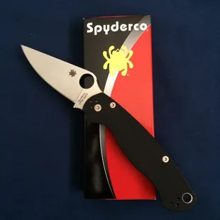 Spyderco Paramilitary 2. FINALLY found it at Security Equipment.