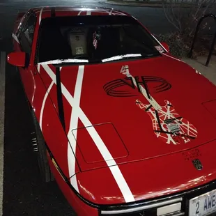 Guitar sticker and logo, with partially wrong dimensions.