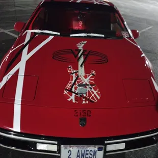 Guitar sticker and logo.