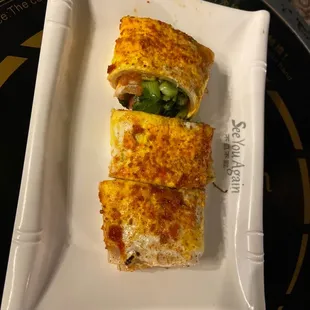 a plate with a sandwich on it