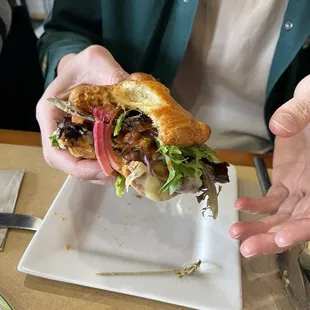 SYT Smoked Salmon Croquette Burger