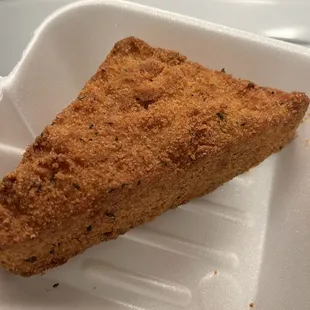 Deep Fried Mac &amp; Cheese.... Pretty big wedge