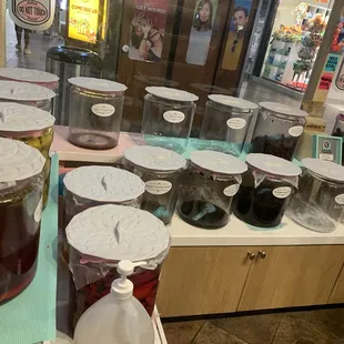 Some pickled fruits and seeds