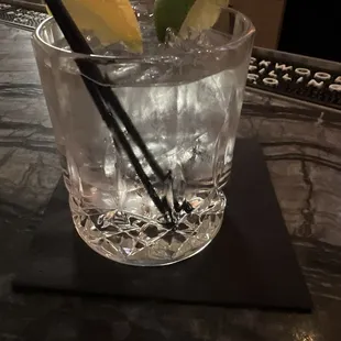 "Still Austin" gin and tonic
