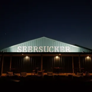 the exterior at night