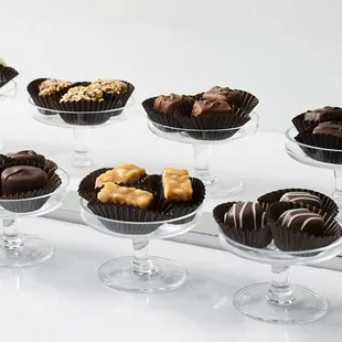 a display of chocolates