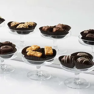 a display of chocolates