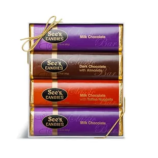 three bars of chocolate