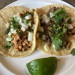 two tacos on a plate