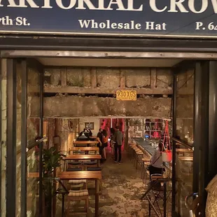 Entrance (but outdoor dining is available)