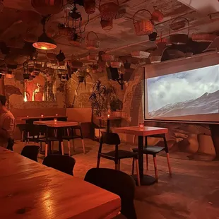 Basement dining area