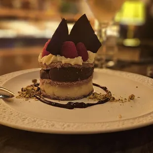 a dessert on a plate