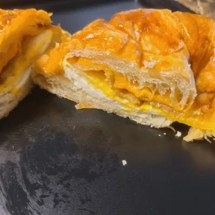 the inside of a sandwich