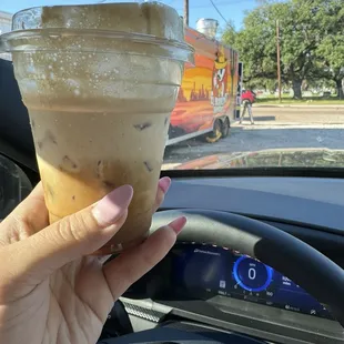 Shaken espresso with vanilla cinnamon cold foam!