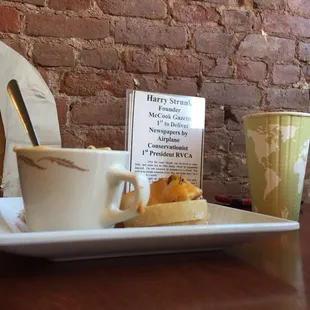 This is the grilled cheese sandwich with a side of broccoli soup.