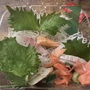This is a Sashimi Regular. Why is there a crab leg in there? It's supposed to be all "fresh raw fish"