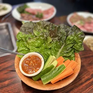 The homemade moromi miso is addicting with the fresh lettuce and meat