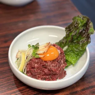 Raw Beef Rice Bowl