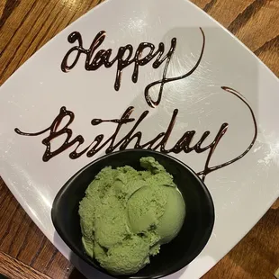 Green tea ice cream