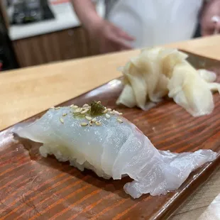 a chef in the background