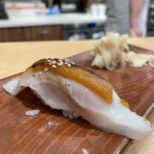 a chef in the background