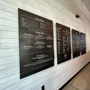 Menu wall