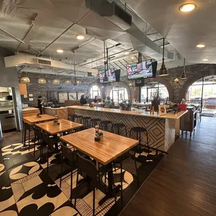 Inside seating and bar