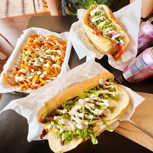 Loaded fries, Cheezestake &amp; Daddy's Thicc and Meaty