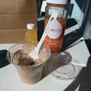 Almond Butter Overnight Oats Fat Burner Juice Natures Flu Shot