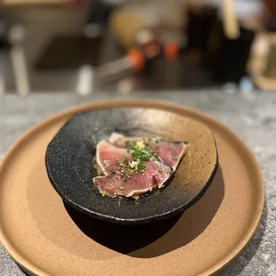Tuna with dashi