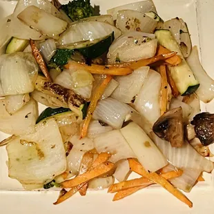 a plate of vegetables