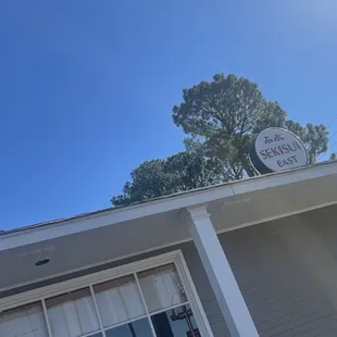 the front of the building