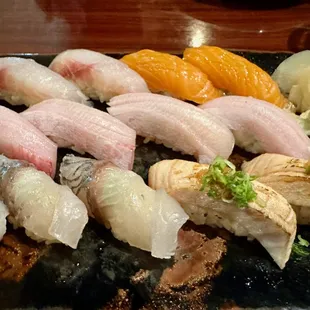 includes Black seabream, red snapper, Korean flounder. fin side flounder (Engawa)