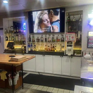 The bar .