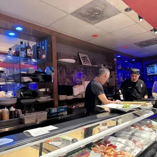 sushi and sashimi, interior