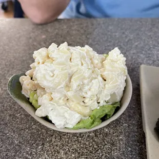 Mac and potato salad.