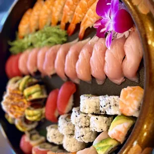 Family Style sushi platers  For your next special event. We have catering service available.