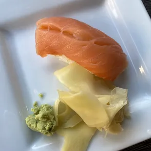 Smoked salmon nigiri