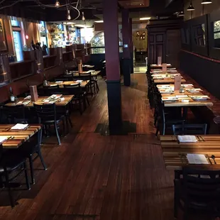 the dining area of the restaurant