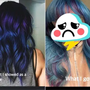 The exact shades I asked for. I wanted dark and easy to blend with my natural color.