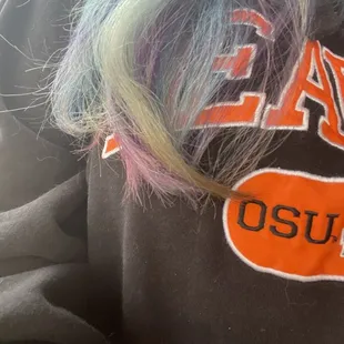 5 days after leaving the salon. Color missing from strands of my hair already. Only got half a refund from Megan McRae.