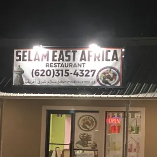 the front of the restaurant