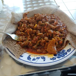 Lamb shank cubed it's very good