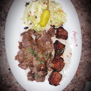 Mix Shish Kebab and Lamb Gyro