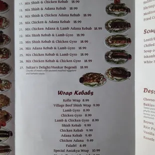 Updated menu