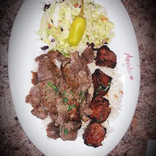 Mix Shish Kebab and Lamb Gyro Combo
