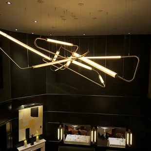 Beautiful light fixture inside