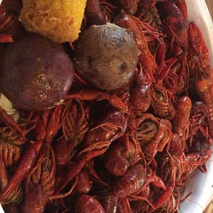 Crawfish corn and potatoes