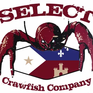 a crab with a texas flag